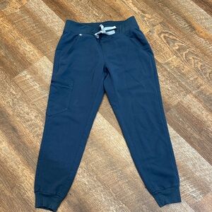 Figs  Dark Blue scrubs with Drawstring